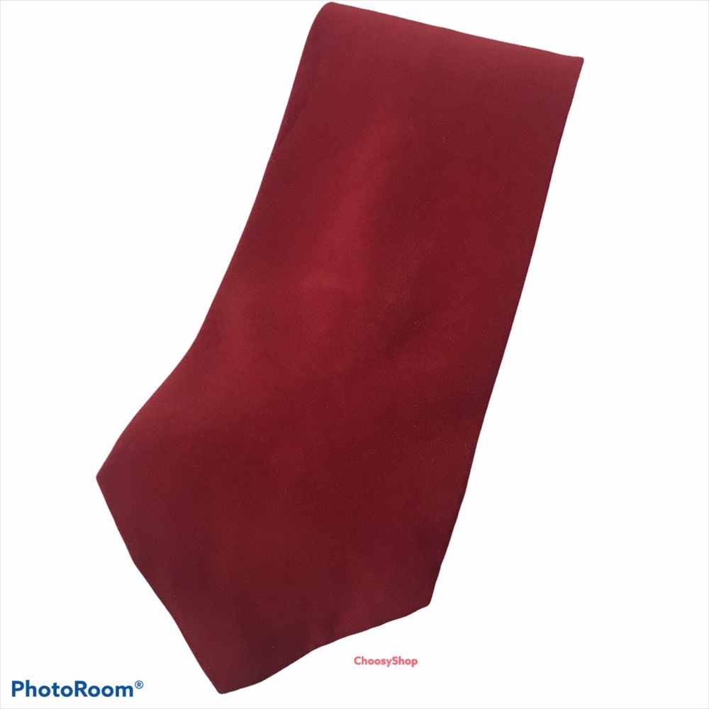 Tie NWT Maroon Polyester Solid Color Cezani Tie